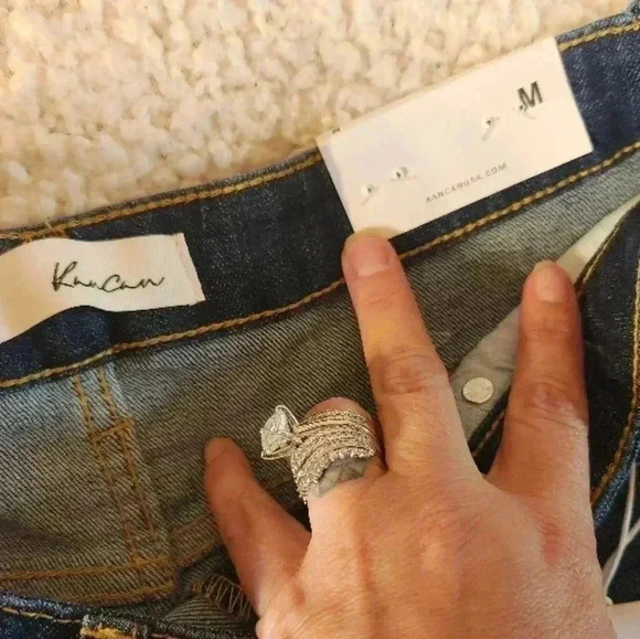 NWT KanCan Dark Blue Denim Shorts, M - Picture 3 of 7